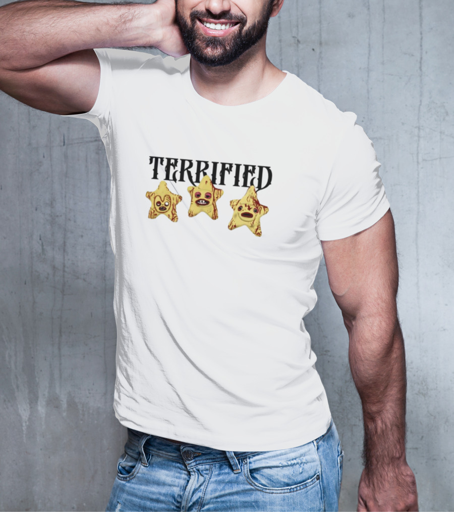 Terrified Stars Faces Horror Mood T-Shirt