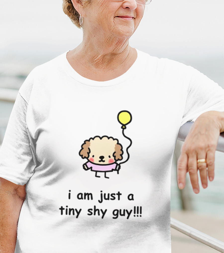 I Am Just A Tiny Shy Guy Holding A Yellow Balloon T-Shirt