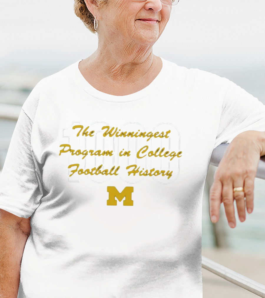 Maize N Brew 1000 The Winningest Program In College Football History M T-Shirt