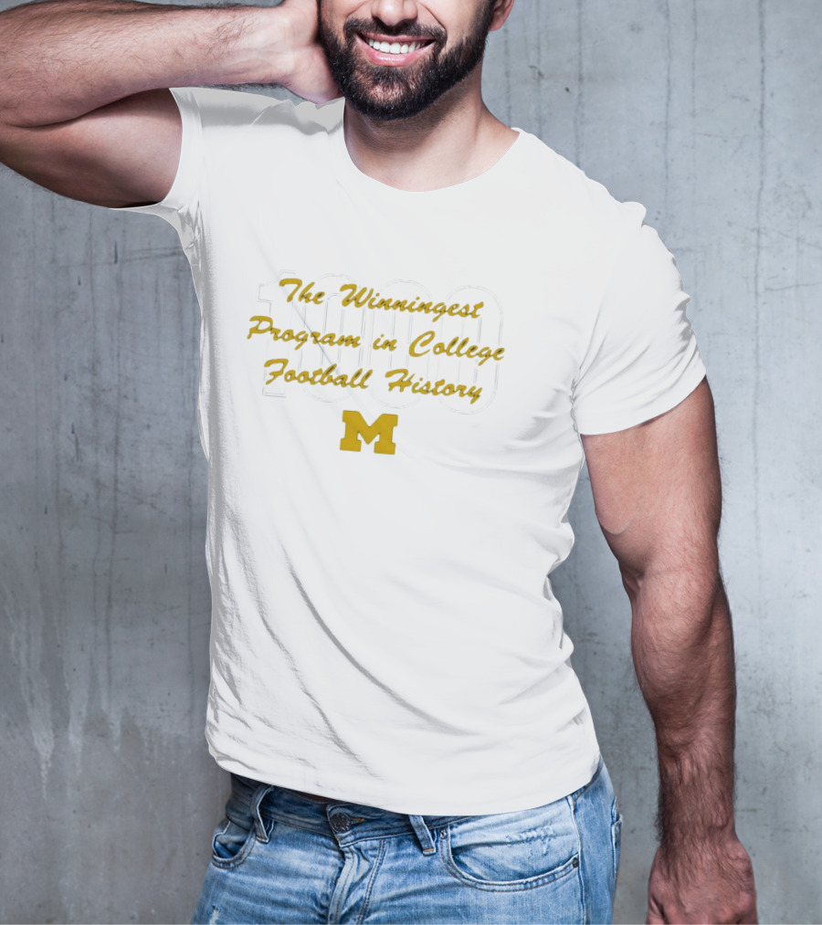 Maize N Brew 1000 The Winningest Program In College Football History M T-Shirt