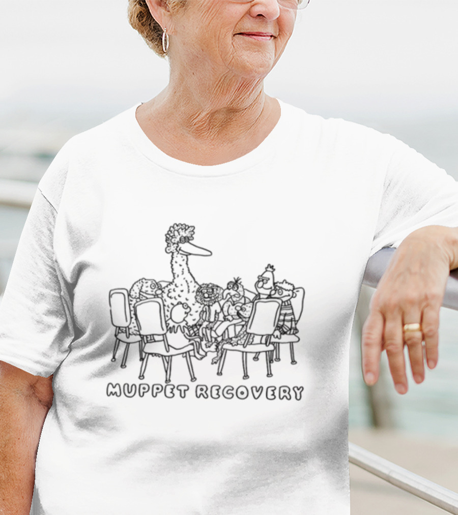 Muppet Recovery Big Bird Group Circle T-Shirt