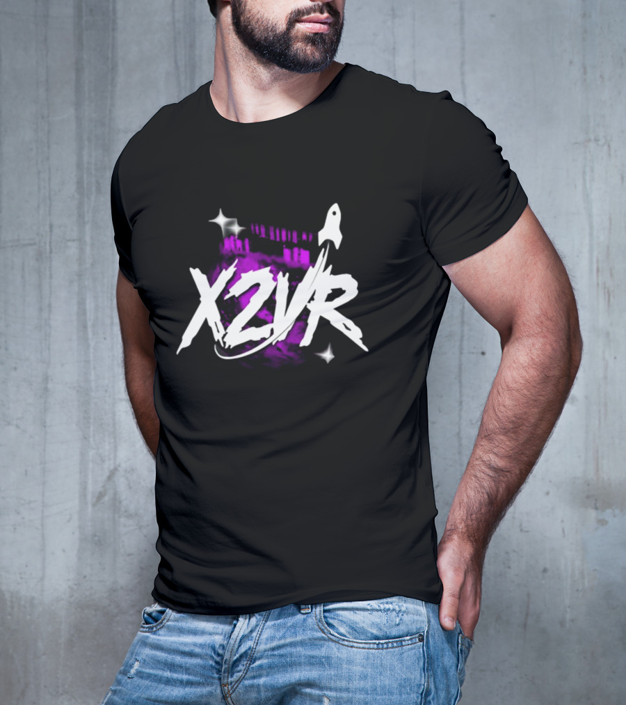X2vr Black Purple Rocket Colosseum T-Shirt