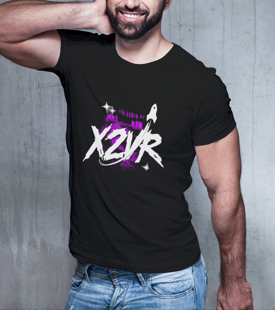 X2vr Black Purple Rocket Colosseum T-Shirt