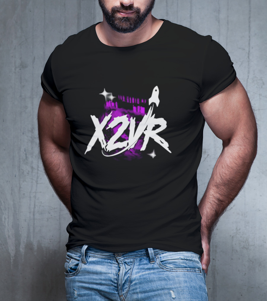 X2vr Black Purple Rocket Colosseum T-Shirt