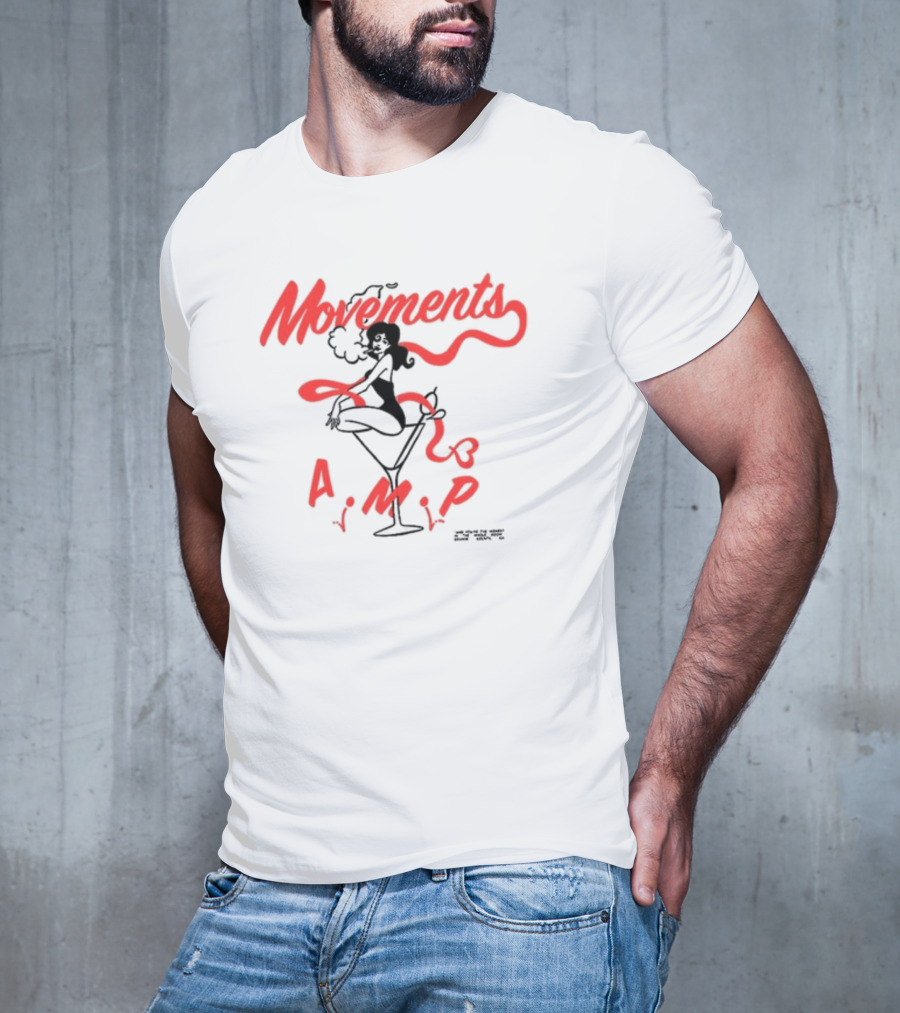 Movements A.M.P Vintage Cocktail Pin-Up Vibe T-Shirt