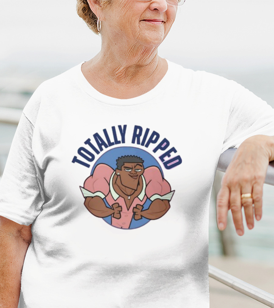 Totally Ripped Cartoon Character Flexing Muscles T-Shirt