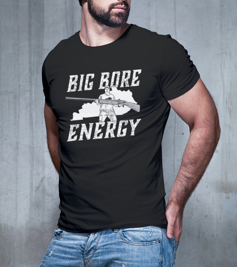 Big Bore Energy Forester Rifle Silhouette Kentucky State Outline T-Shirt