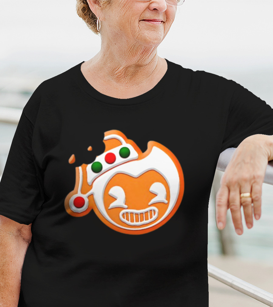 Bendy Gingerbread Christmas Cookie Bite T-Shirt