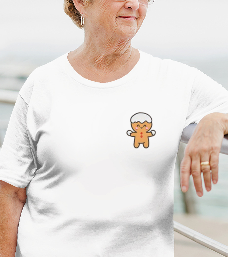 Gingerbread Cookie Christmas Character With Icing Decor T-Shirt