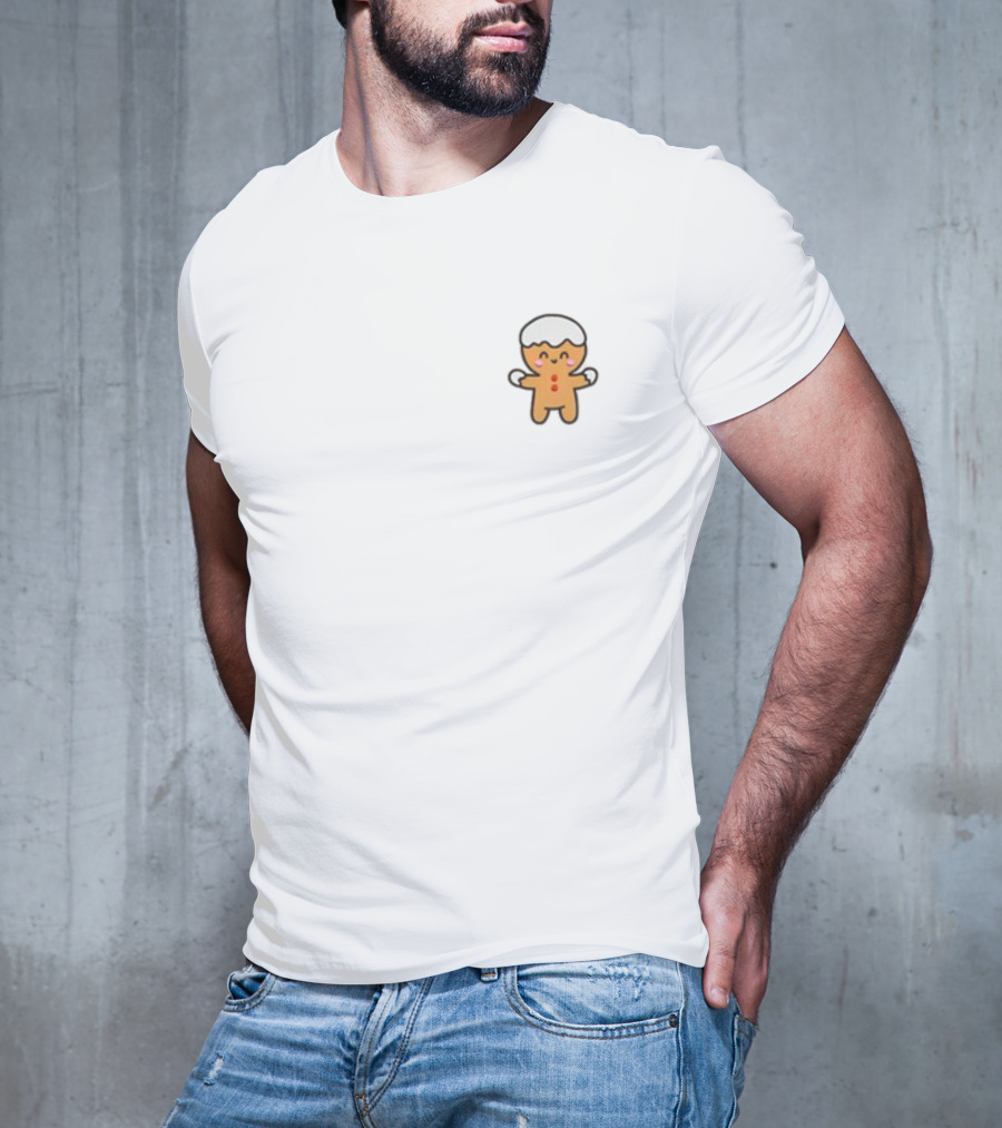 Gingerbread Cookie Christmas Character With Icing Decor T-Shirt
