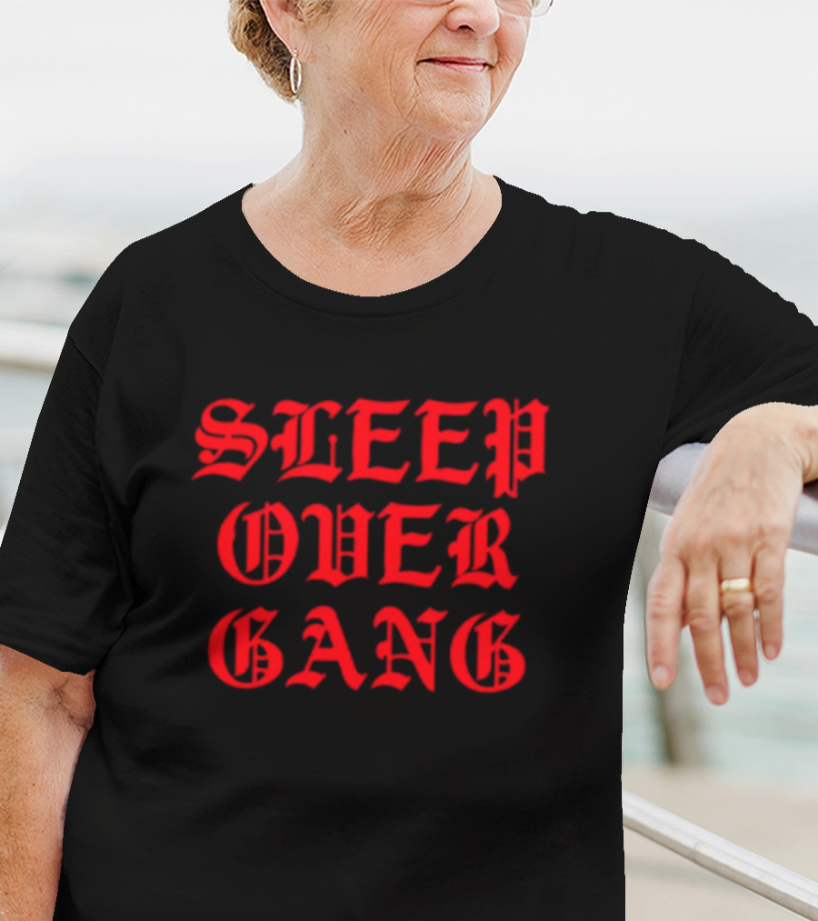 Sleep Over Gang Gothic Font Pajama Party T-Shirt