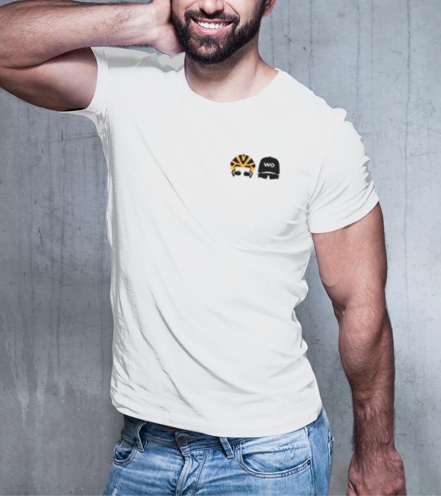 Watts Occurring Yellow Helmet WO Cap Cycling T-Shirt