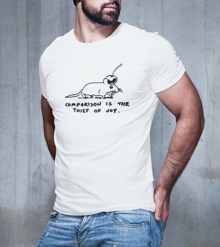 Comparison Is The Thief Of Joy Mouse Cherry Balloon T-Shirt