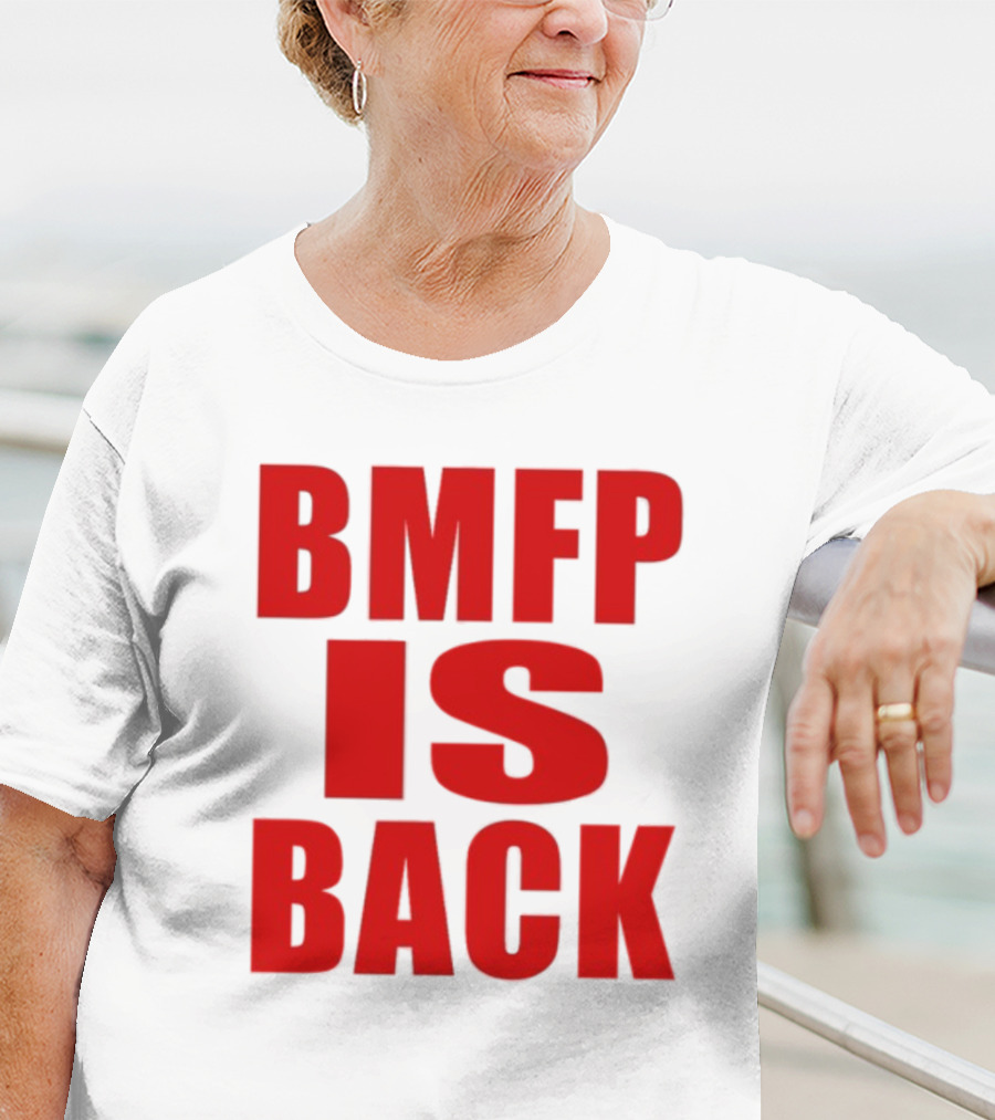 John Nabors BMFP Is Back Text In Bold Red T-Shirt