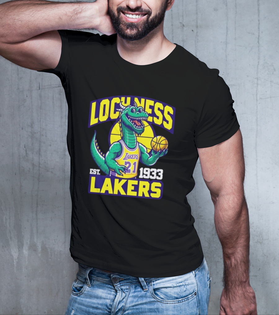 Loch Ness Lakers Basketball Dinosaur Est 1933 T-Shirt