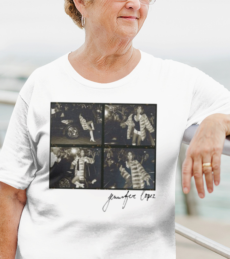 Jennifer Lopez Photo Collage With Signature T-Shirt