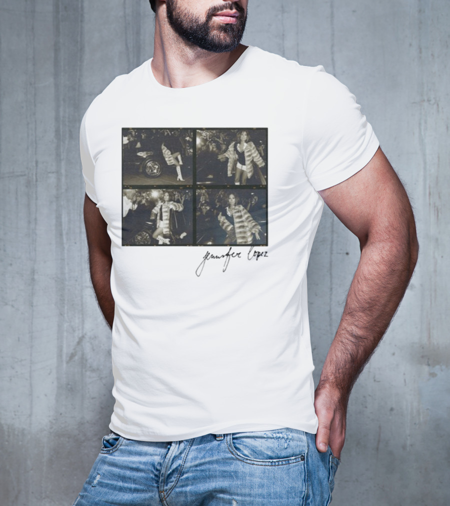 Jennifer Lopez Photo Collage With Signature T-Shirt