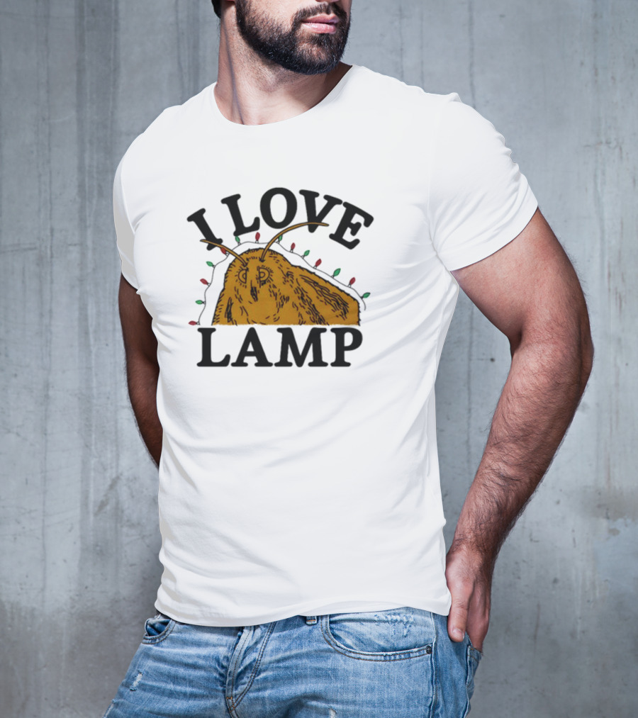Shitheadsteve I Love Lamp Moth Meme With Christmas Lights T-Shirt