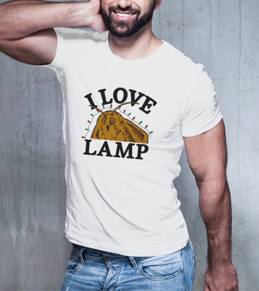 Shitheadsteve I Love Lamp Moth Meme With Christmas Lights T-Shirt