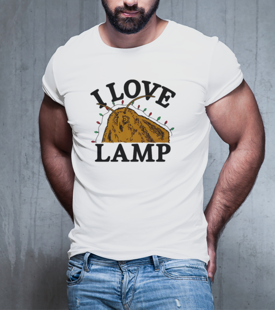 Shitheadsteve I Love Lamp Moth Meme With Christmas Lights T-Shirt
