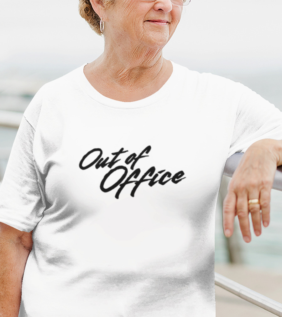 Shitheadsteve Out Of Office Dark Typography T-Shirt