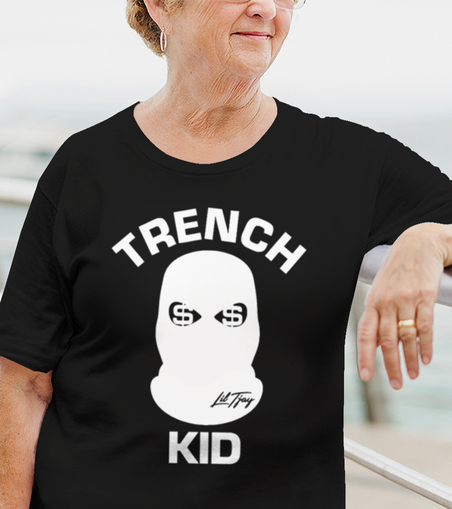 Lil Tray Trench Kid Balaclava Money Eyes T-Shirt