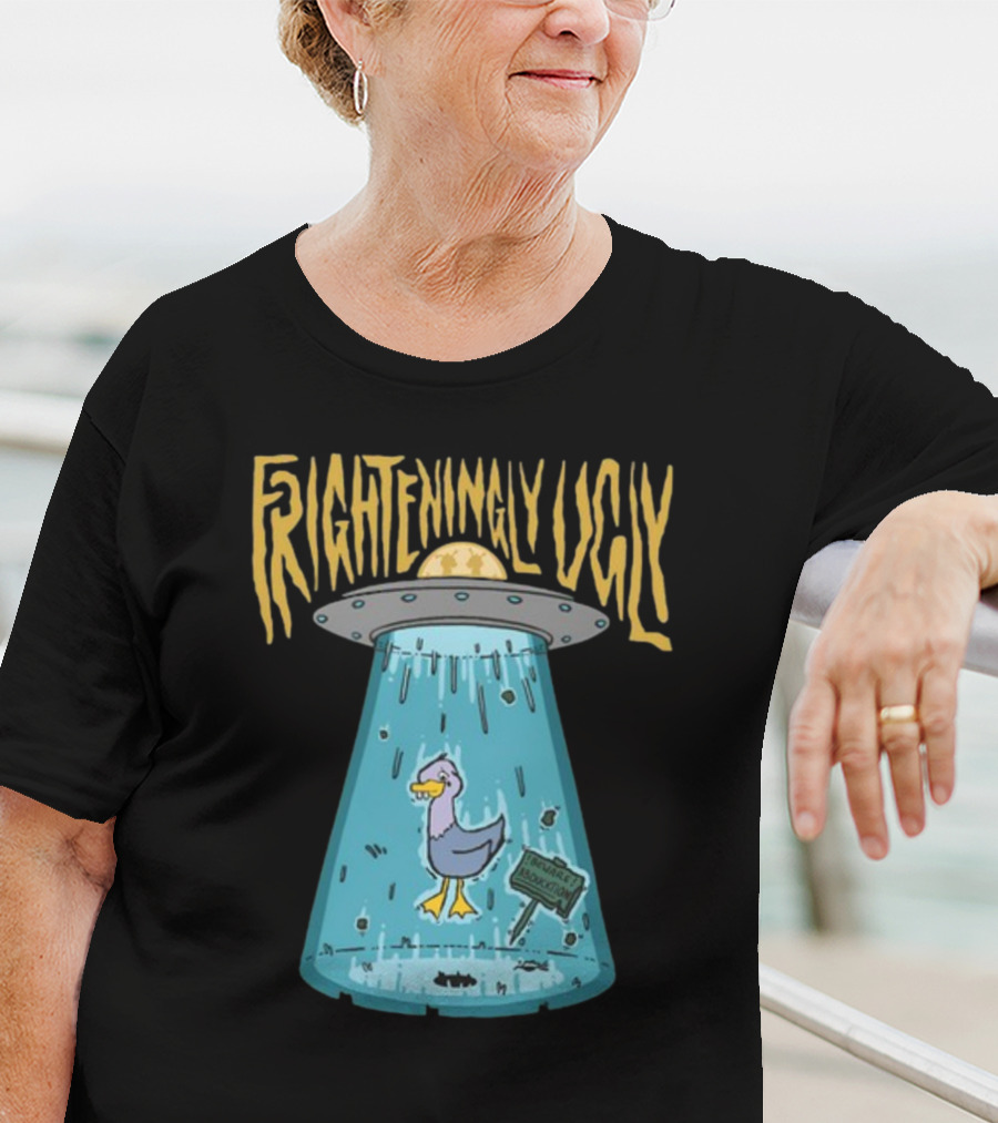 Foyesade Oluokun Frighteningly Ugly UFO Chicken Abduction T-Shirt