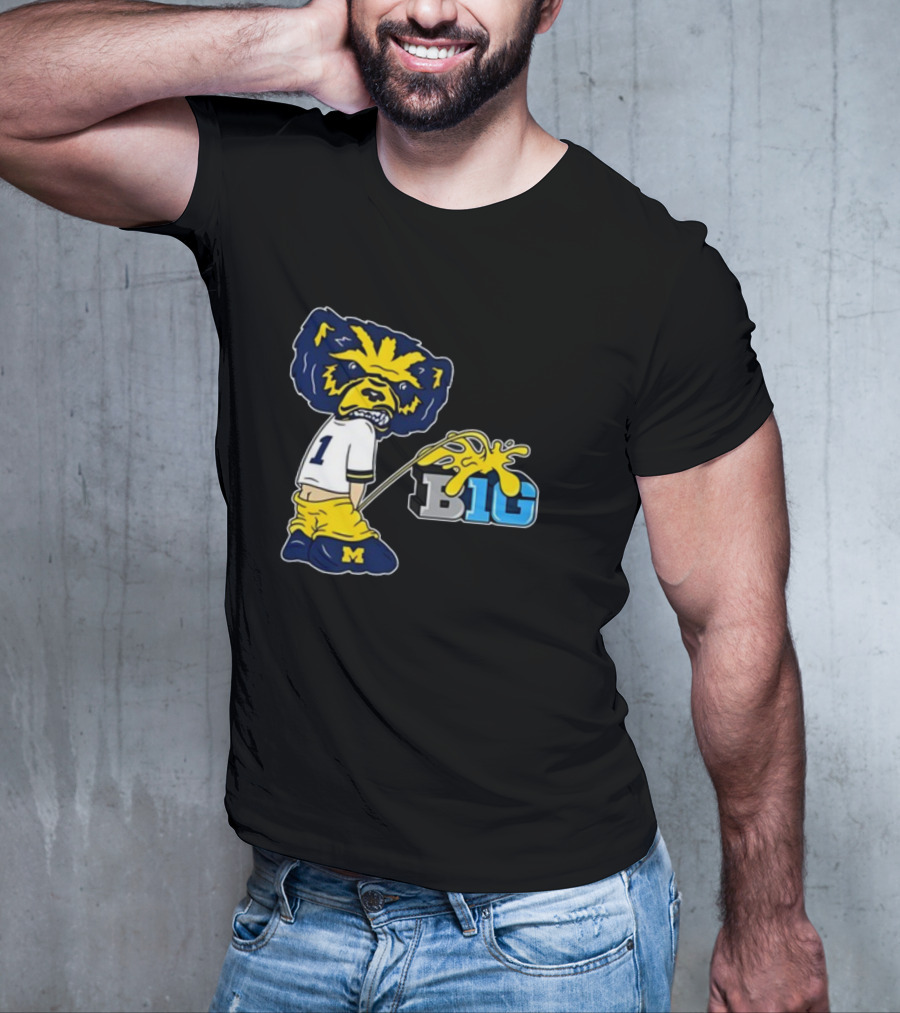 MI Big 10 Wolverine Parody Mascot T-Shirt