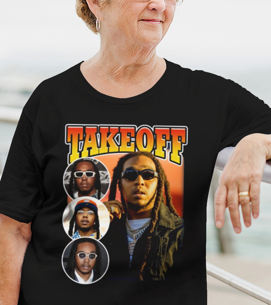 Takeoff Migos Rapper Tribute Collage T-Shirt
