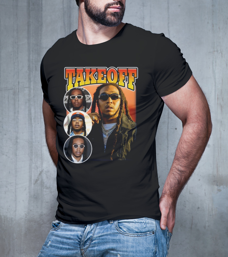 Takeoff Migos Rapper Tribute Collage T-Shirt