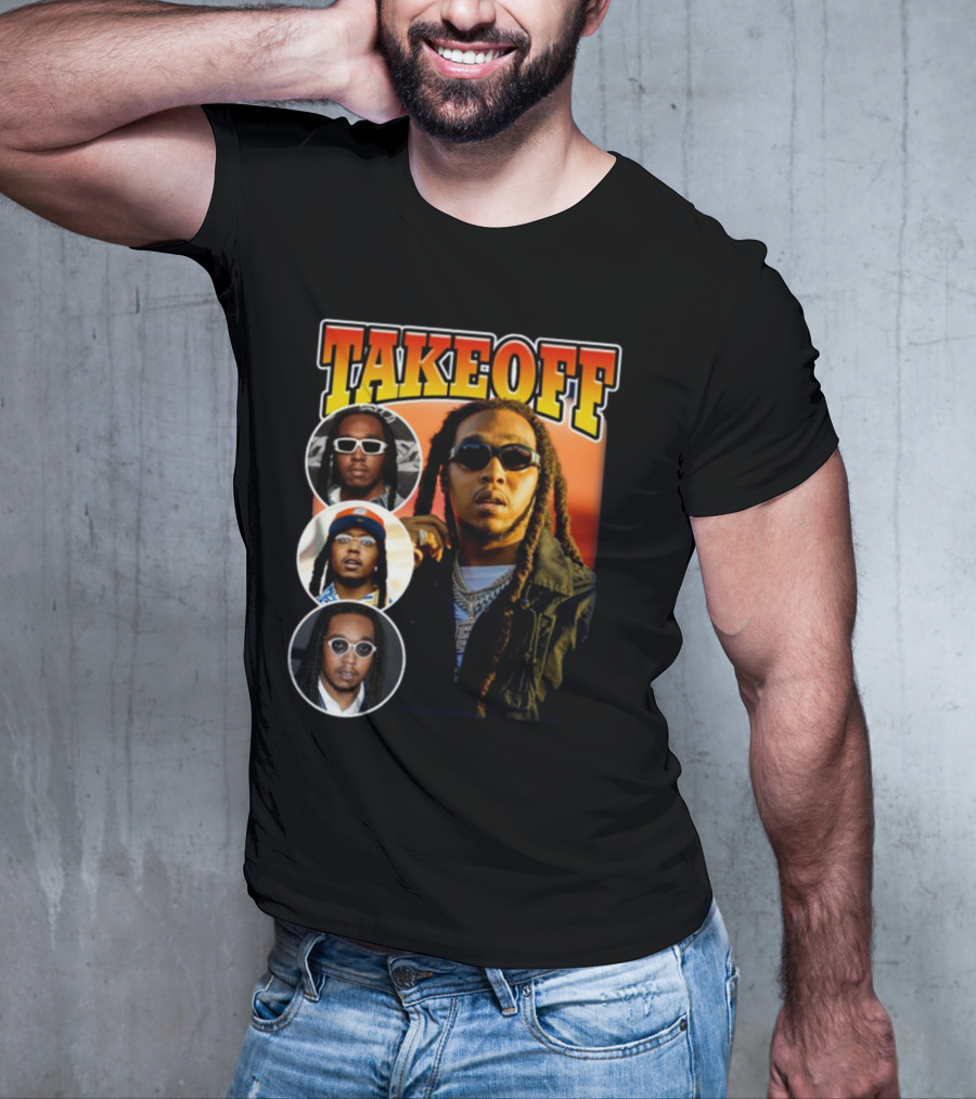 Takeoff Migos Rapper Tribute Collage T-Shirt