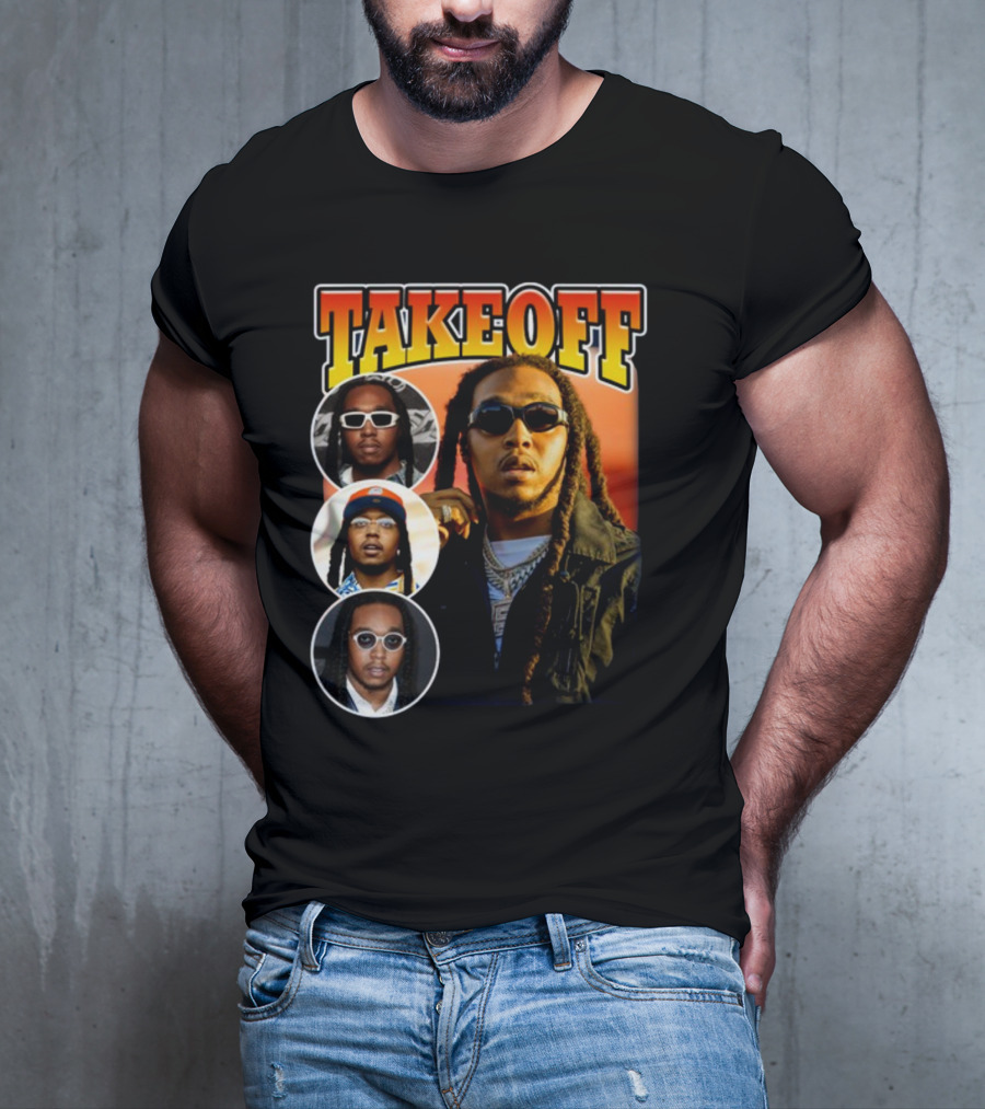 Takeoff Migos Rapper Tribute Collage T-Shirt