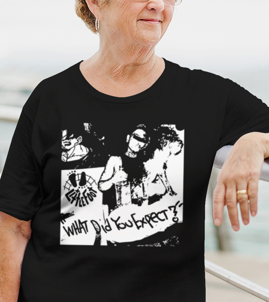 Little Foot What Did You Expect Comic Style Monochrome T-Shirt