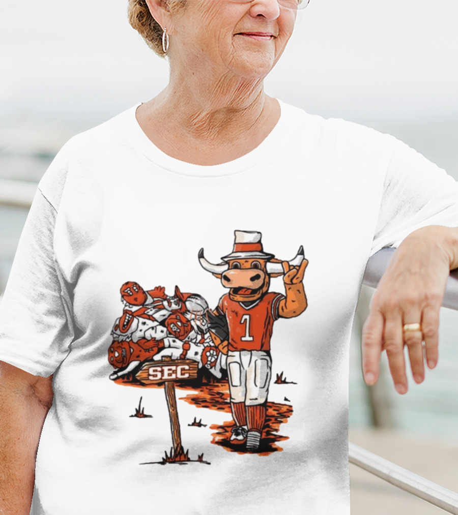 Longhorn Mascot SEC Conference Champs Drawing T-Shirt