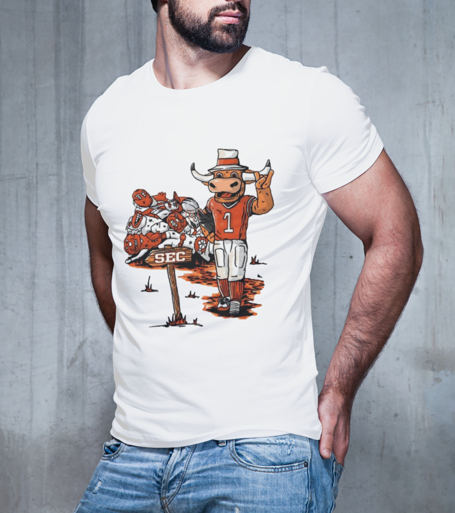Longhorn Mascot SEC Conference Champs Drawing T-Shirt