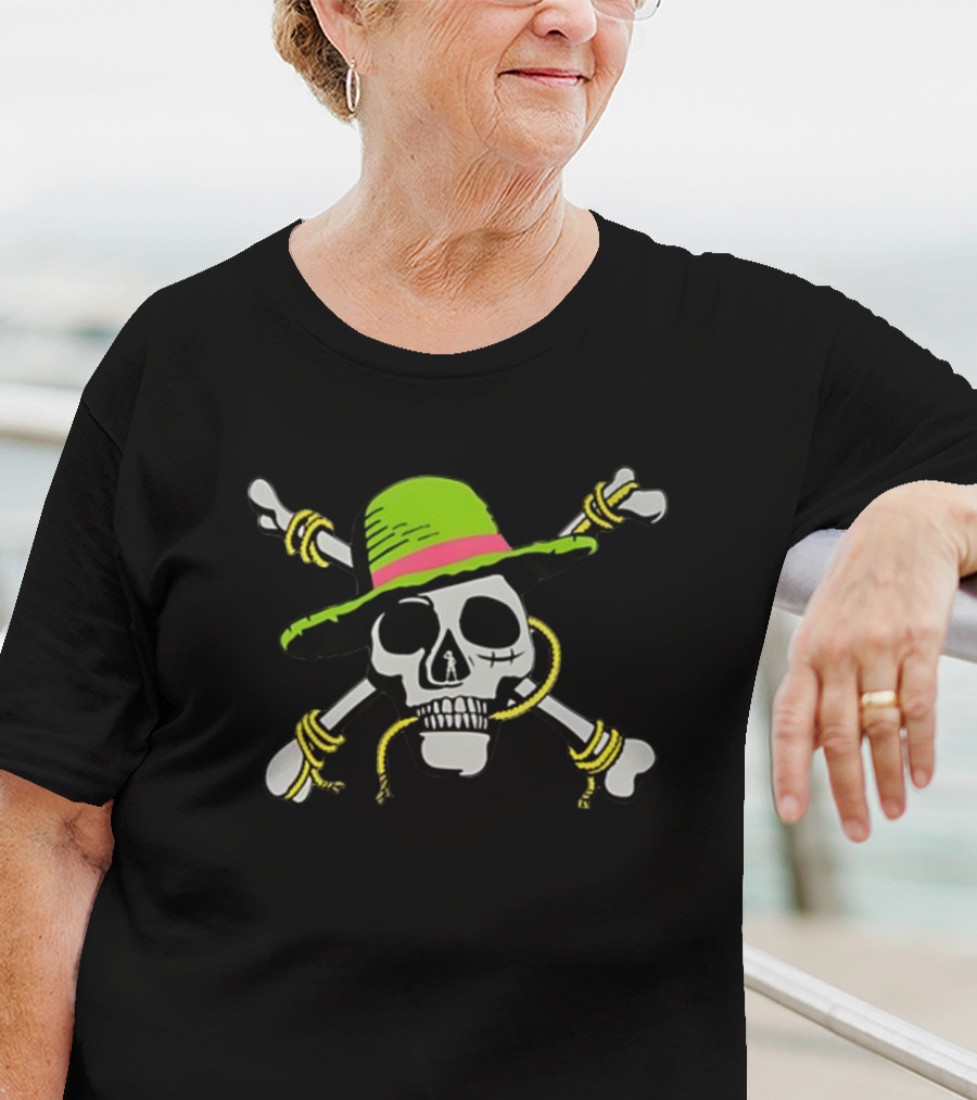 Skull Netfli X One Piece Adventure Luffy Iconic Straw Hat Crossbones T-Shirt
