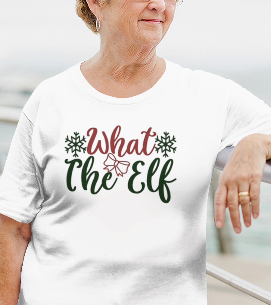 What The Elf Christmas Snowflake Bow T-Shirt