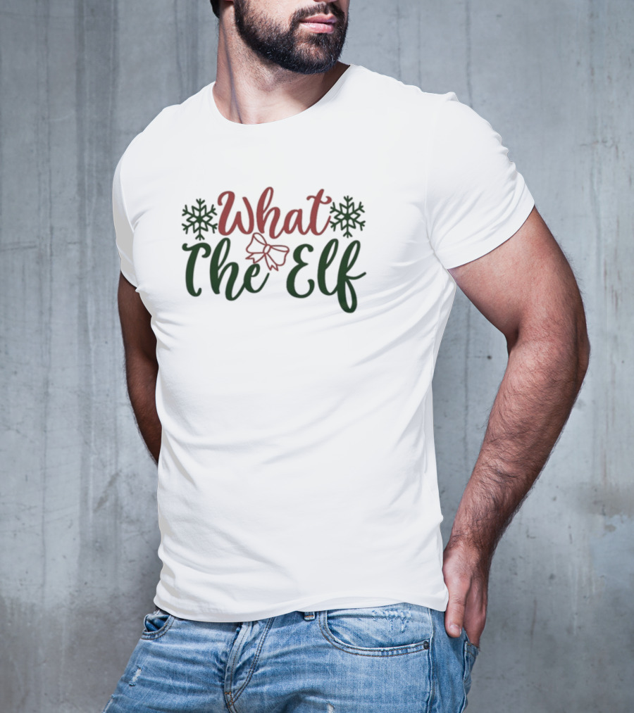 What The Elf Christmas Snowflake Bow T-Shirt