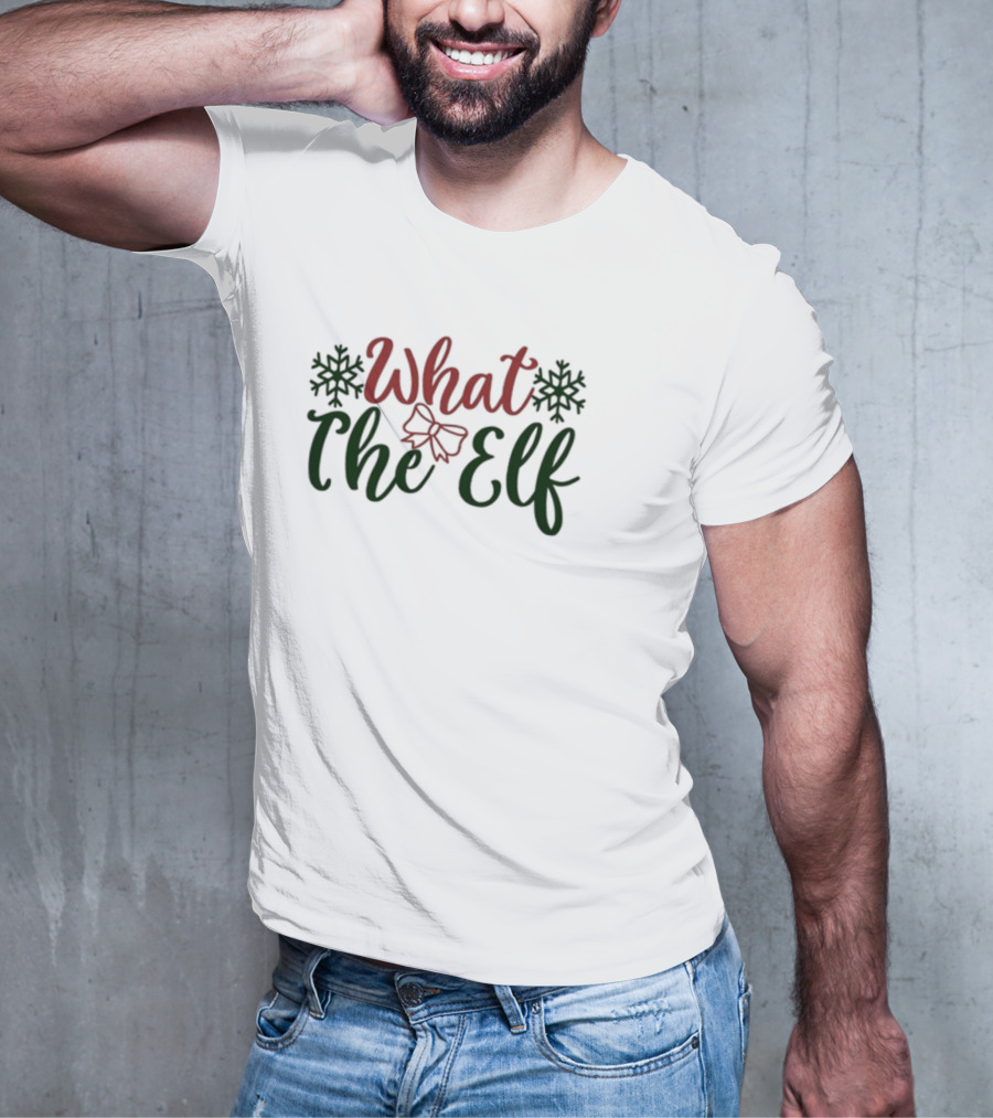 What The Elf Christmas Snowflake Bow T-Shirt