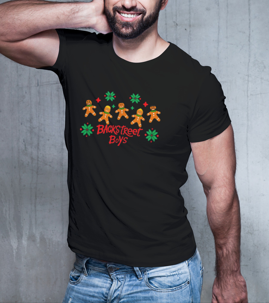 Backstreet Boys BSB X-Mas Gingerbread Cookie Holiday T-Shirt