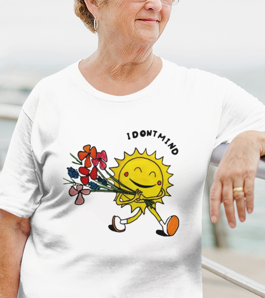 Idontmind Sunshine Carrying Colorful Flowers T-Shirt