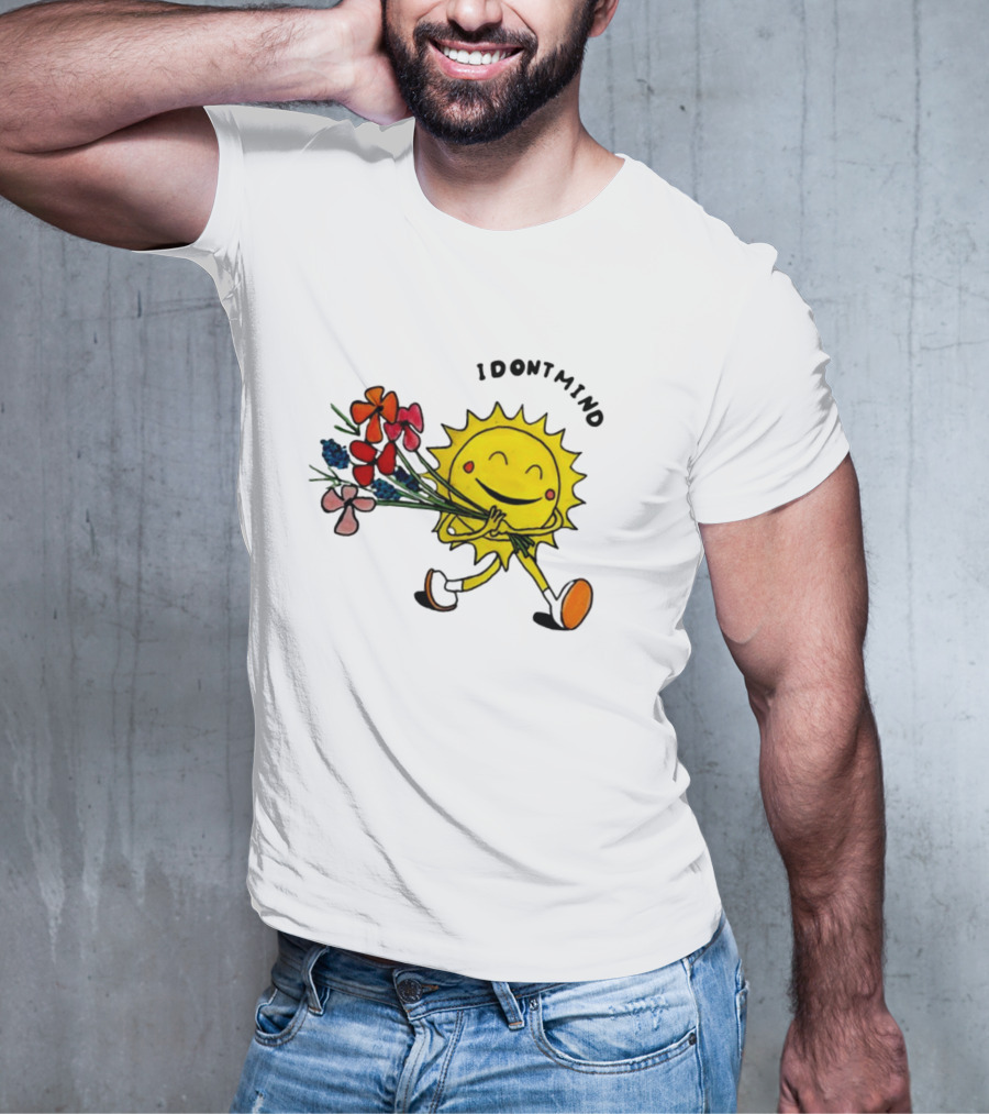 Idontmind Sunshine Carrying Colorful Flowers T-Shirt