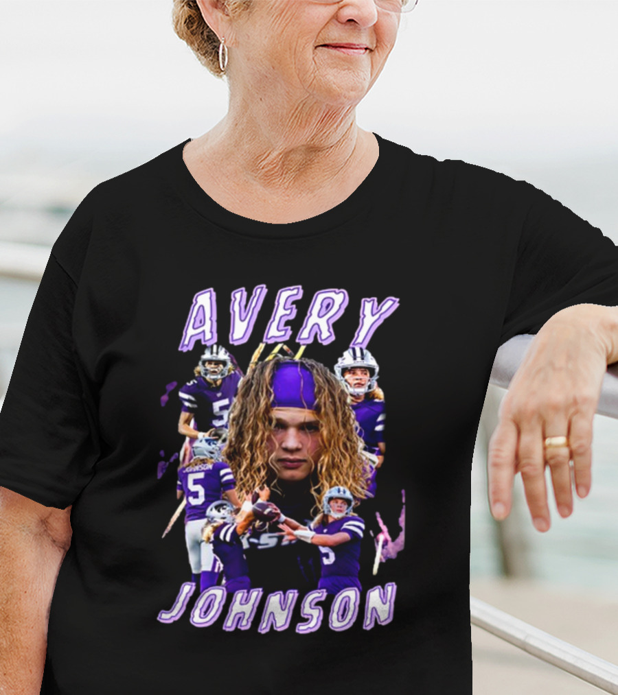 Avery Johnson Football Player Purple Jersey Action Images T-Shirt