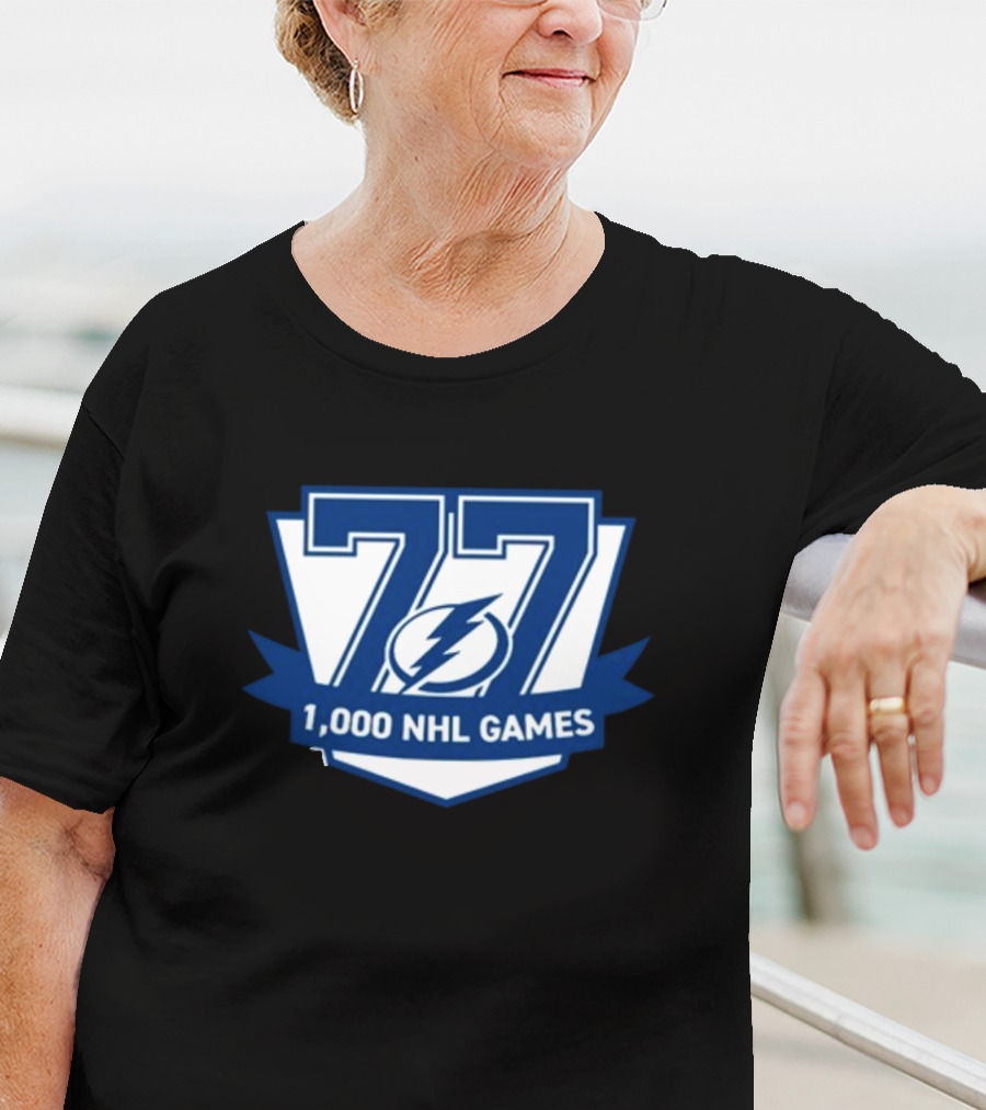 Gabby Shirley Victor Hedman 77 1,000 NHL Games T-Shirt