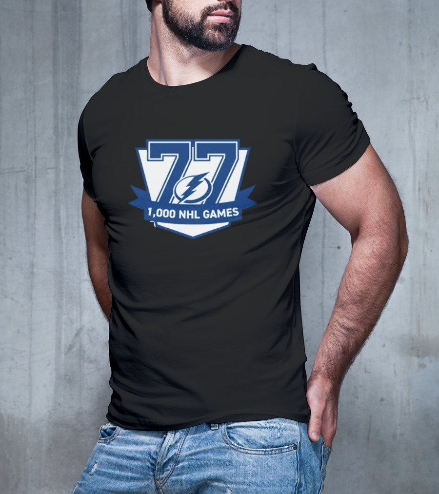 Gabby Shirley Victor Hedman 77 1,000 NHL Games T-Shirt