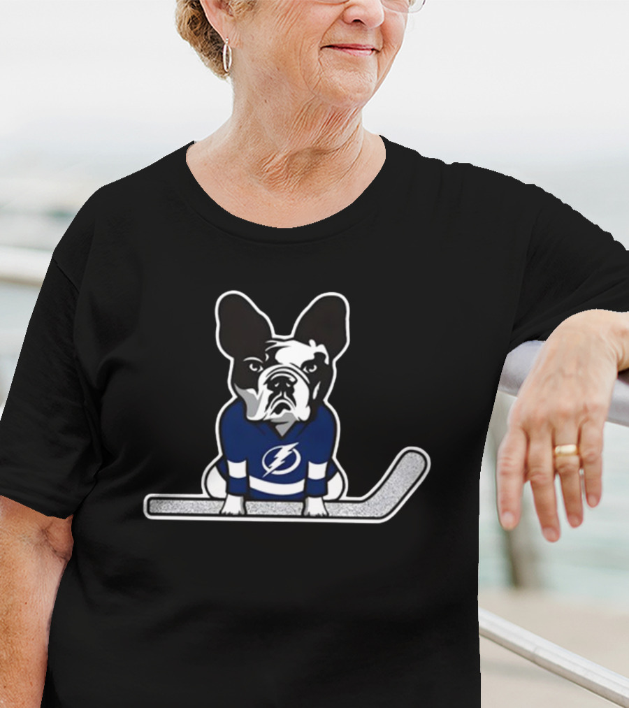 Tampa Bay Lightning Bulldog Hockey Silver Stick T-Shirt