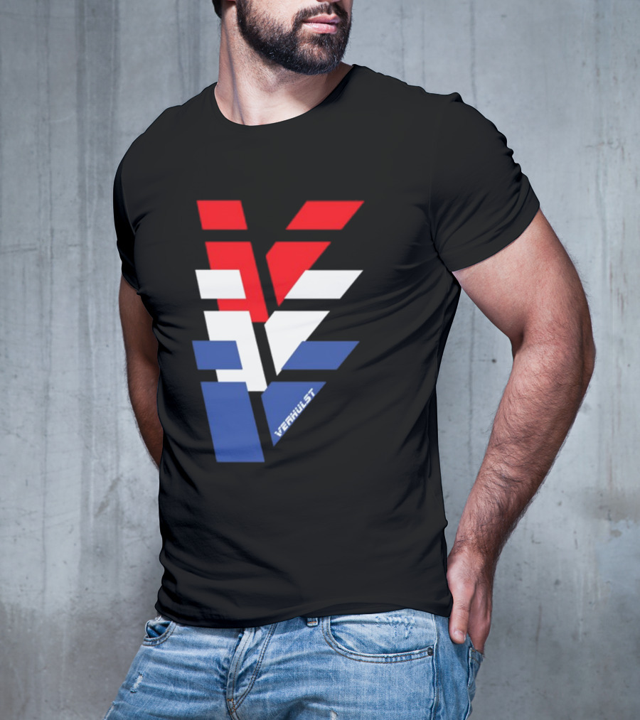 Verhulst V Red White Blue T-Shirt