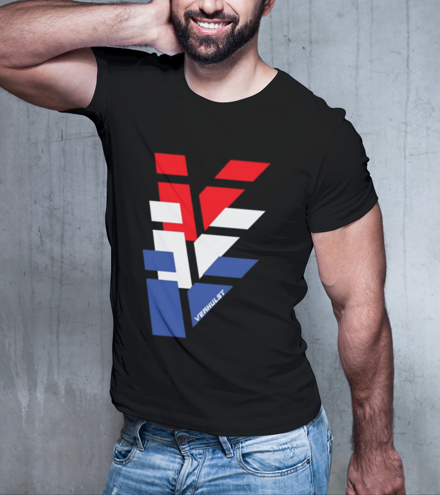 Verhulst V Red White Blue T-Shirt