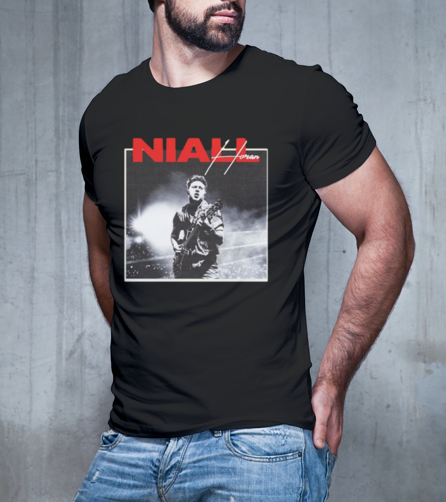 Niall Horan Black And White Concert Performance T-Shirt