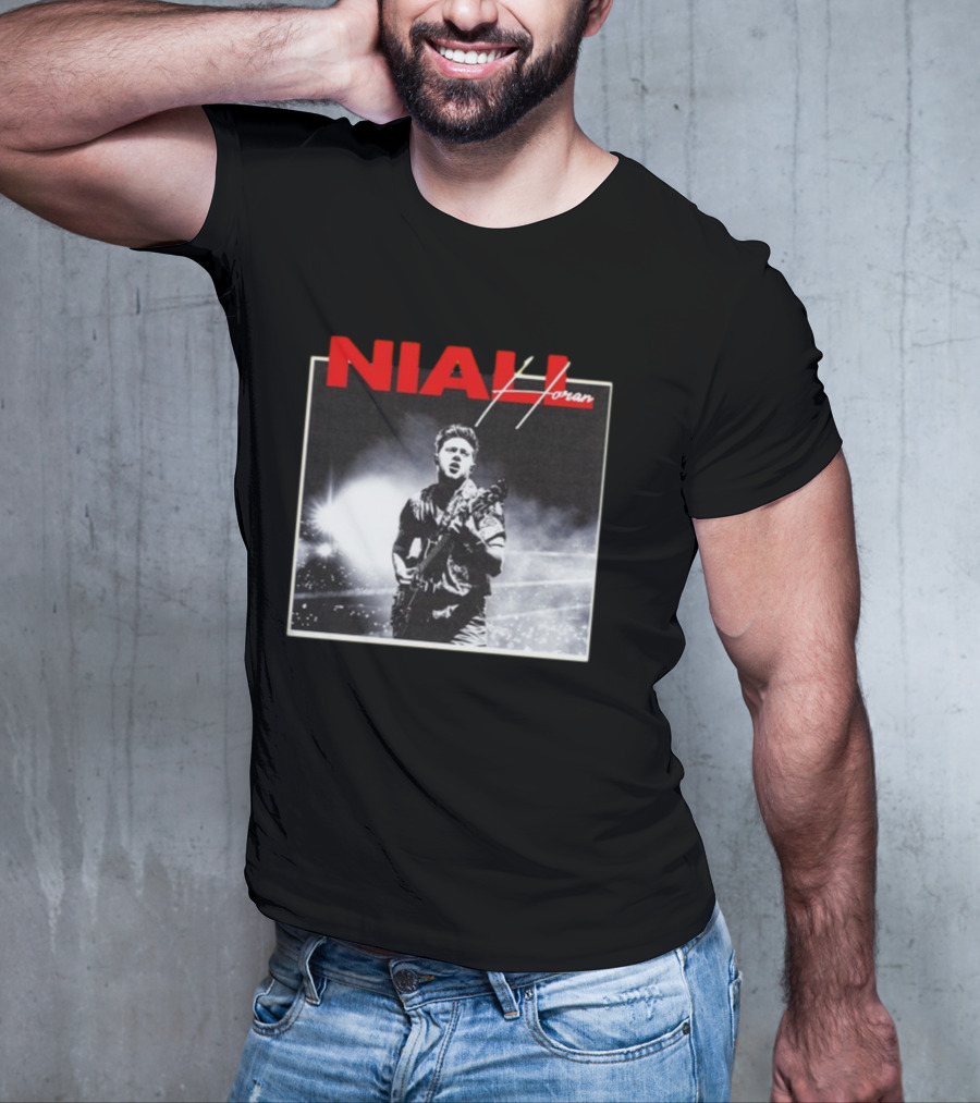 Niall Horan Black And White Concert Performance T-Shirt